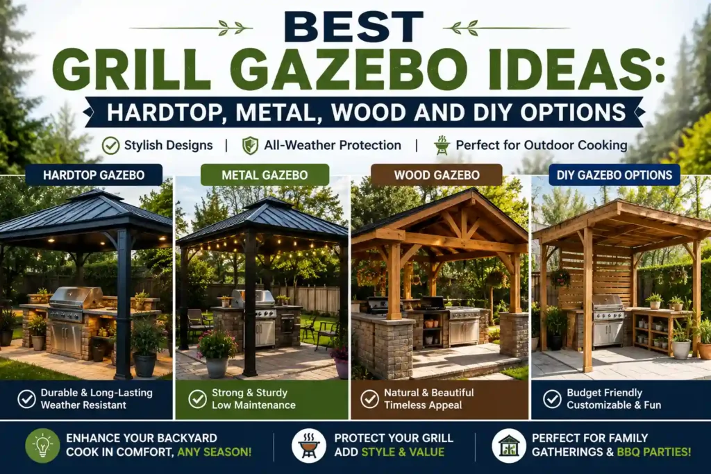 Best Grill Gazebo Ideas: Hardtop, Metal, Wood and DIY Options