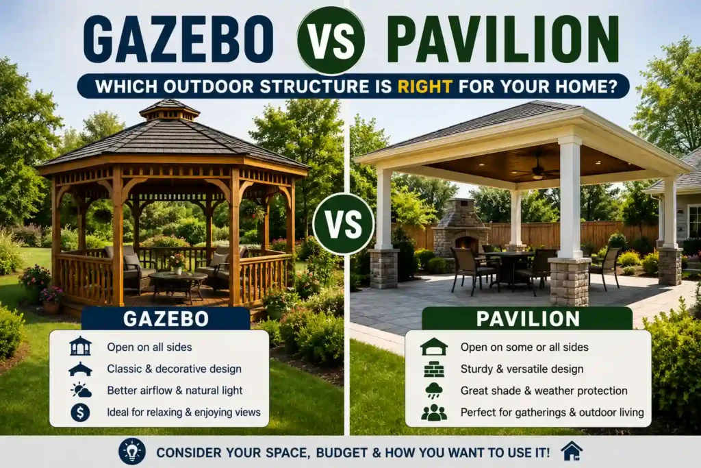 Gazebo vs Pavilion: Which Outdoor Structure Is Right for Your Home?