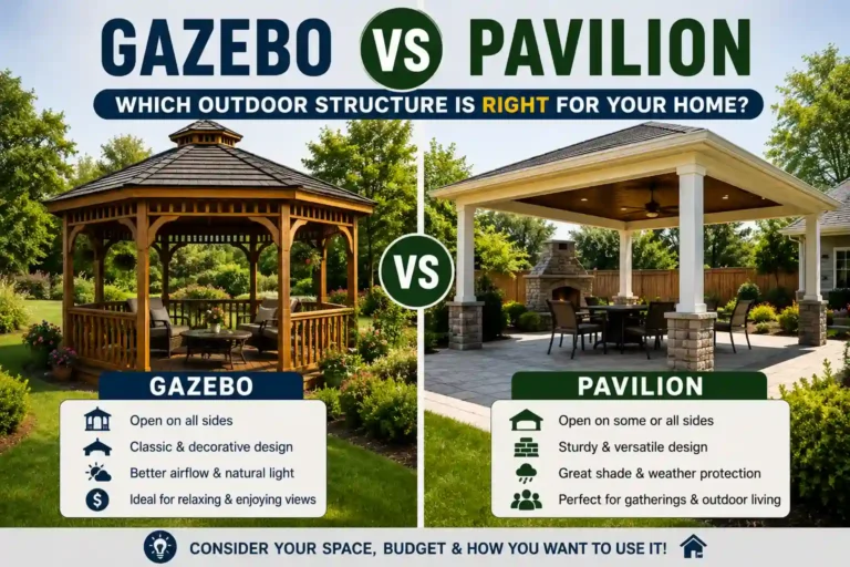 Gazebo vs Pavilion: Which Outdoor Structure Is Right for Your Home?