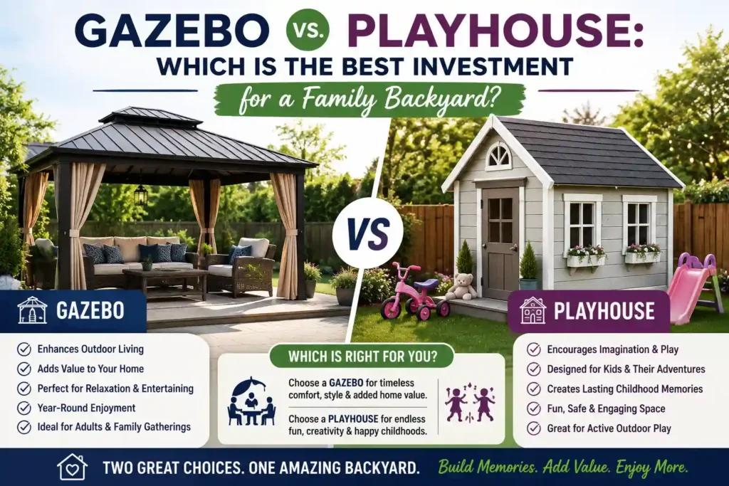 Gazebo vs. Playhouse: Which Is the Best Investment for a Family Backyard?