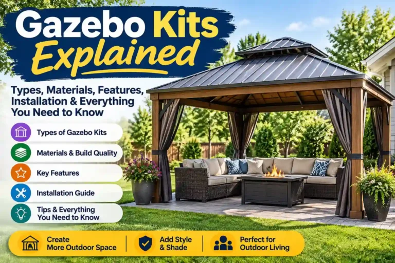 Gazebo Kits Explained: Types, Materials, Features, Installation & Everything You Need to Know 