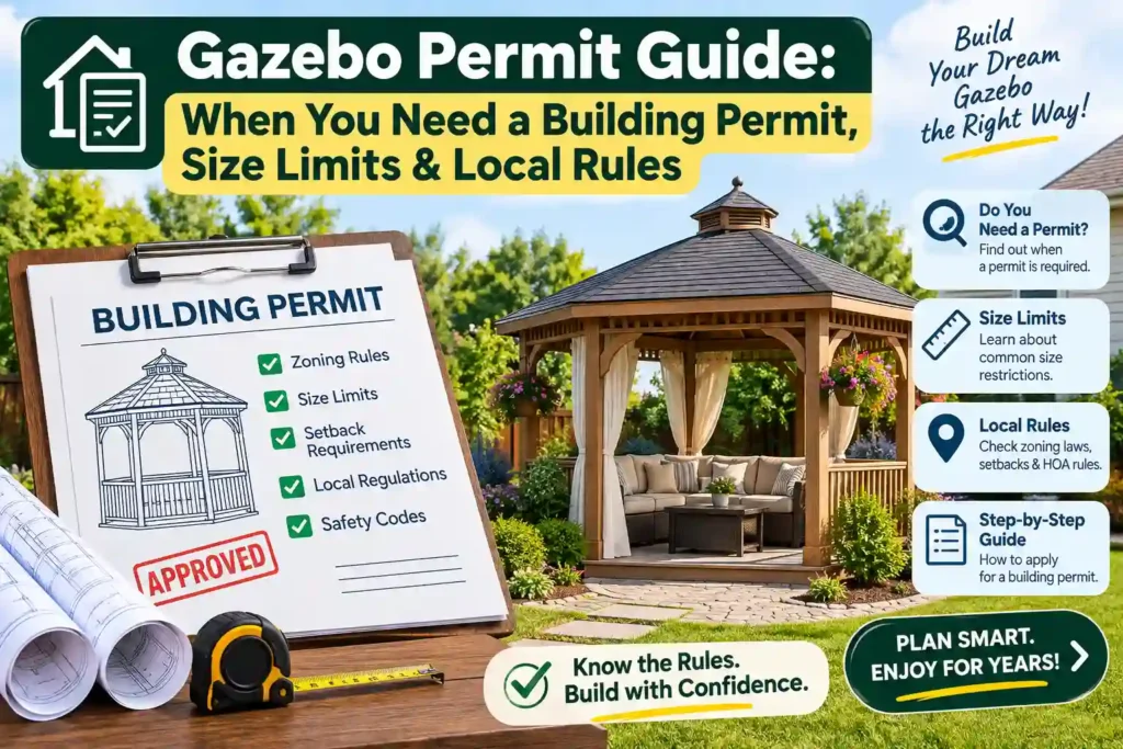Gazebo Permit Guide: When You Need a Building Permit, Size Limits & Local Rules 