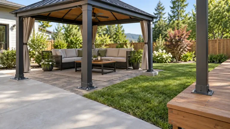 How to Anchor a Gazebo on Concrete, Pavers, Grass or a Deck
