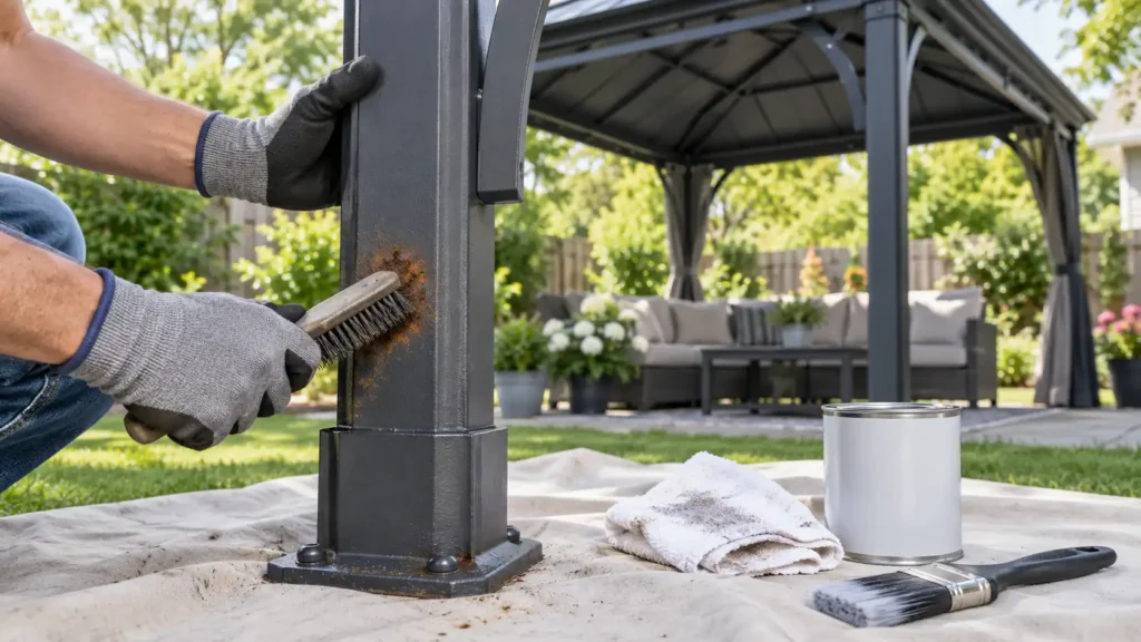 How to Remove and Prevent Rust on a Metal Gazebo